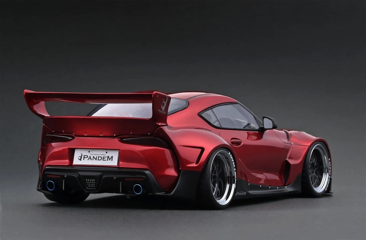 Ignition Model 1:18 Toyota GR Supra (A90) Rocket Bunny Pandem Red Metallic