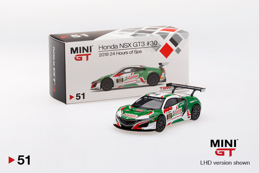MINIGT 1:64 Honda NSX GT3 #30 2018 24 Hours of Spa – Model Cars