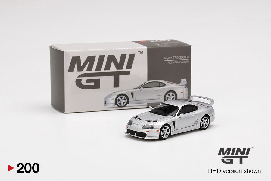 MINI GT トヨタ スープラ TRD 3000GT 1/64 MINIGT 1:64 Toyota Supra TRD 3000GT in Silver – Model Cars