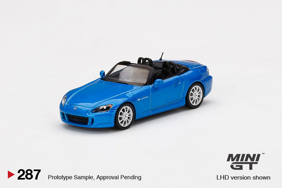 MINIGT 1:64 Honda S2000 in Laguna Blue Pearl – Model Cars Houston