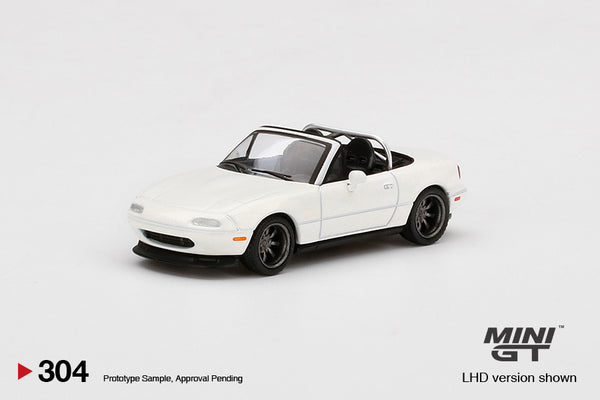 MINIGT 1:64 Mazda Miata MX-5 (NA) Tuned Version Classic White