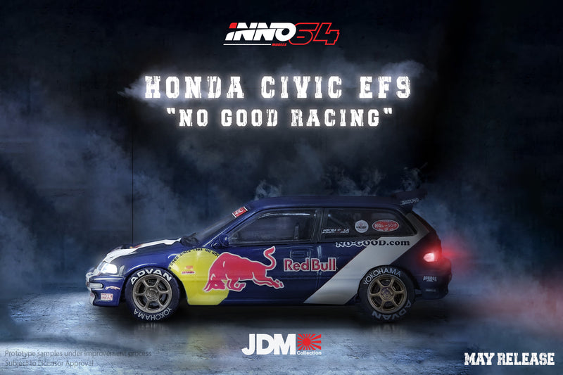 INNO Models 1:64 Honda Civic EF9 No Good Racing Redbull