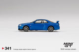 MINIGT 1:64 Nissan Skyline GT-R (R34) V-Spec II in Bayside Blue