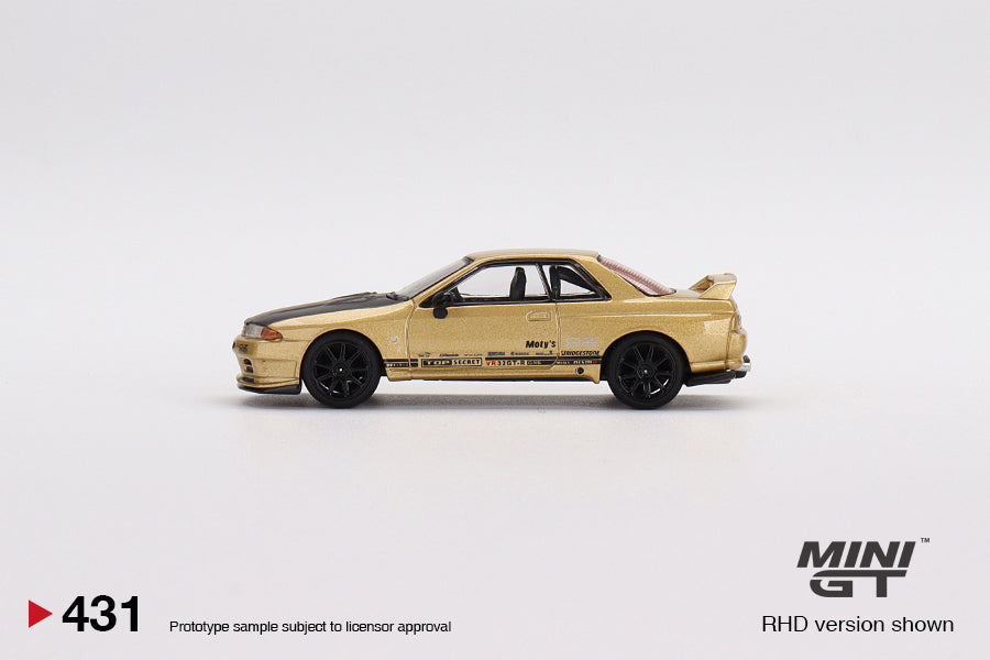 MINI GT Nissan Skyline GT-R Top Secret VR32 Gold Tokyo Auto