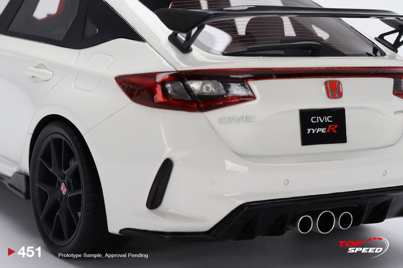 TopSpeed Models 1:18 Honda Civic Type R Championship White (LHD) 2023