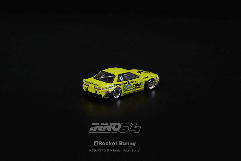 INNO Models 1:64 Nissan Silvia S13 V2 Pandem Rocket Bunny Flourescent Yellow