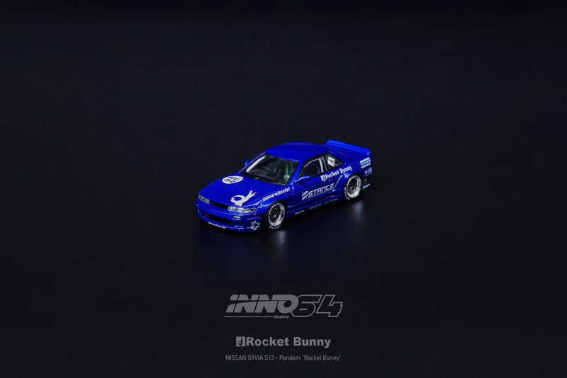 INNO Models 1:64 Nissan Silvia S13 V2 Pandem Rocket Bunny Blue Metallic