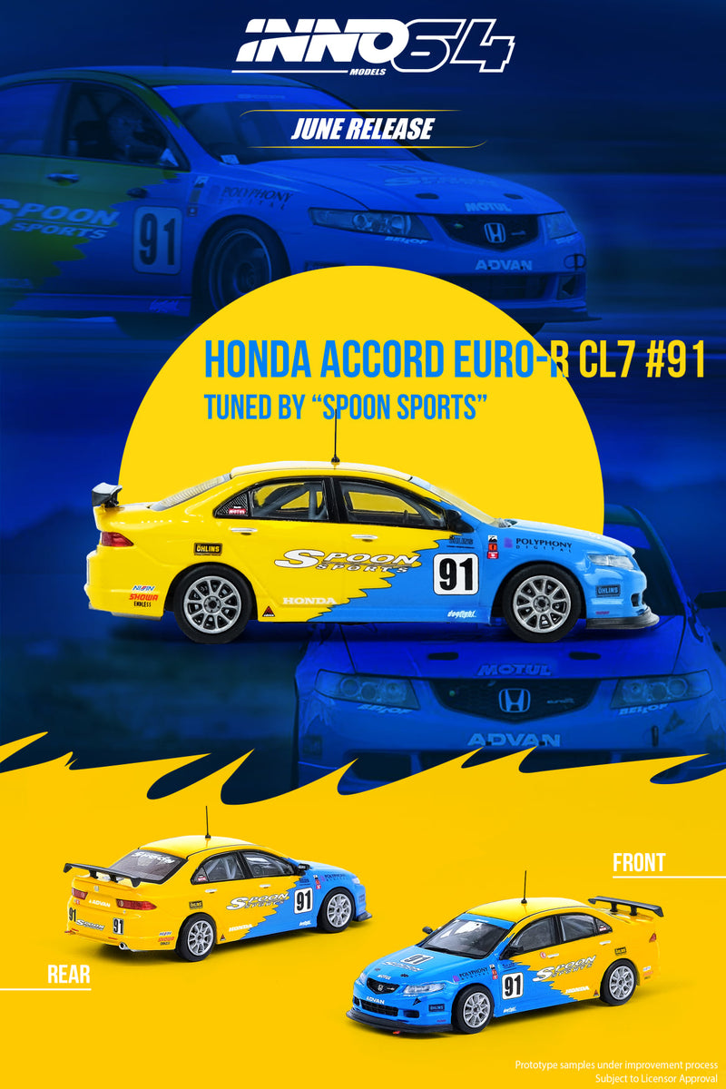 INNO Models 1:64 Honda Accord Euro-R (CL7) Spoon Sports