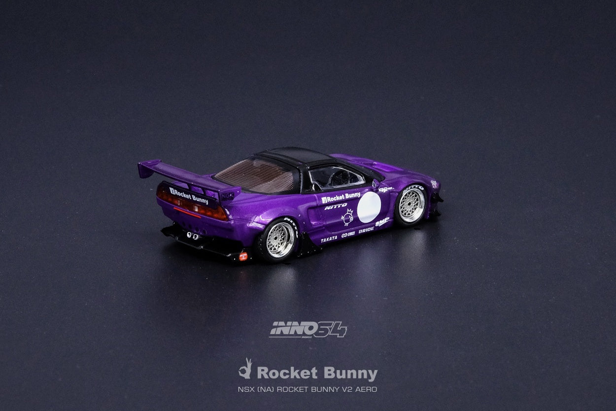Inno本田NSX ROCKET BUNNY V2 AERO Honda NSX NA Rocket Bunny V2 Aero in Purple Metallic – Model Cars