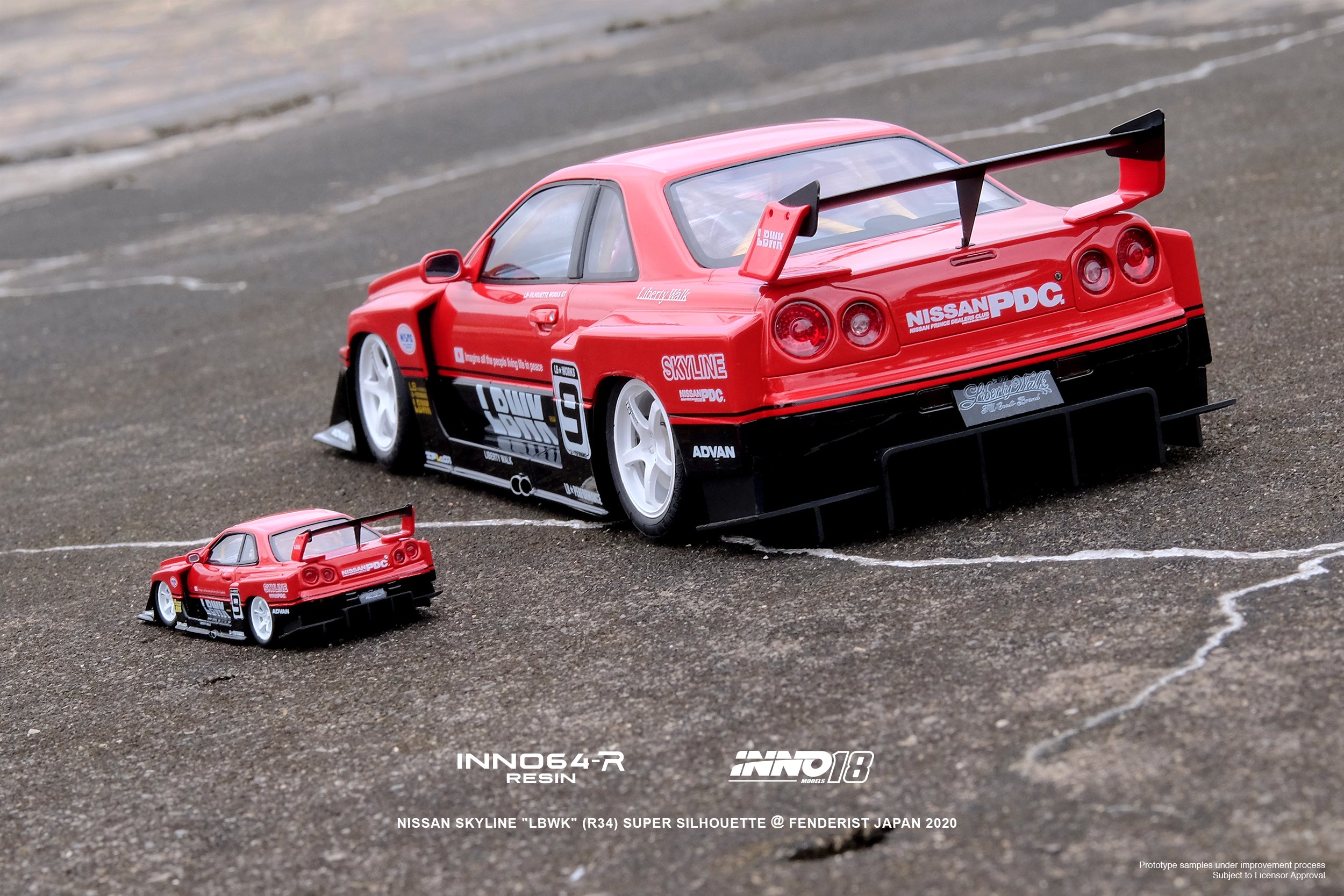 EIDOLONmakeupLIBERTYWalk/ER34限定200台 ○カタログ】 EIDOLON 1/18 LB-ER34 スーパーシルエット