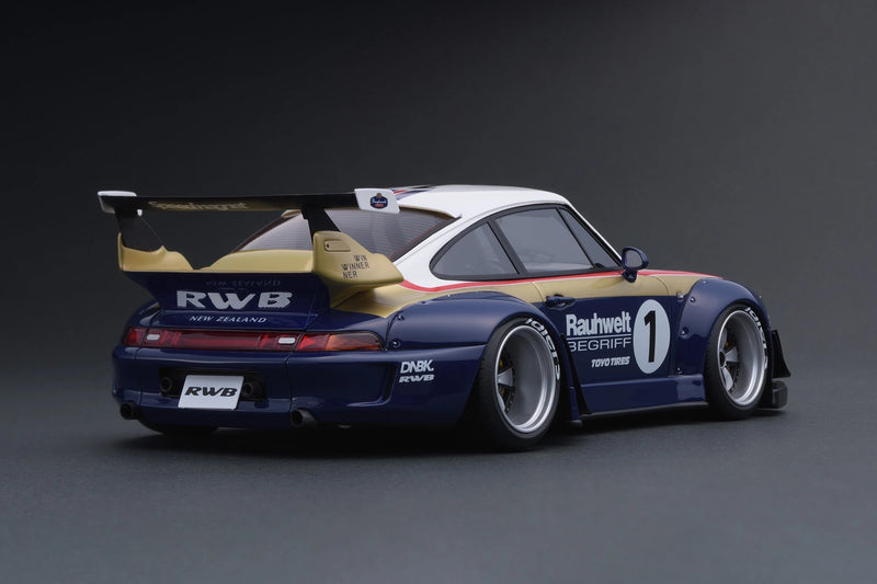 Porsche 993 RWB in White/Blue/Gold "Rothams" Livery