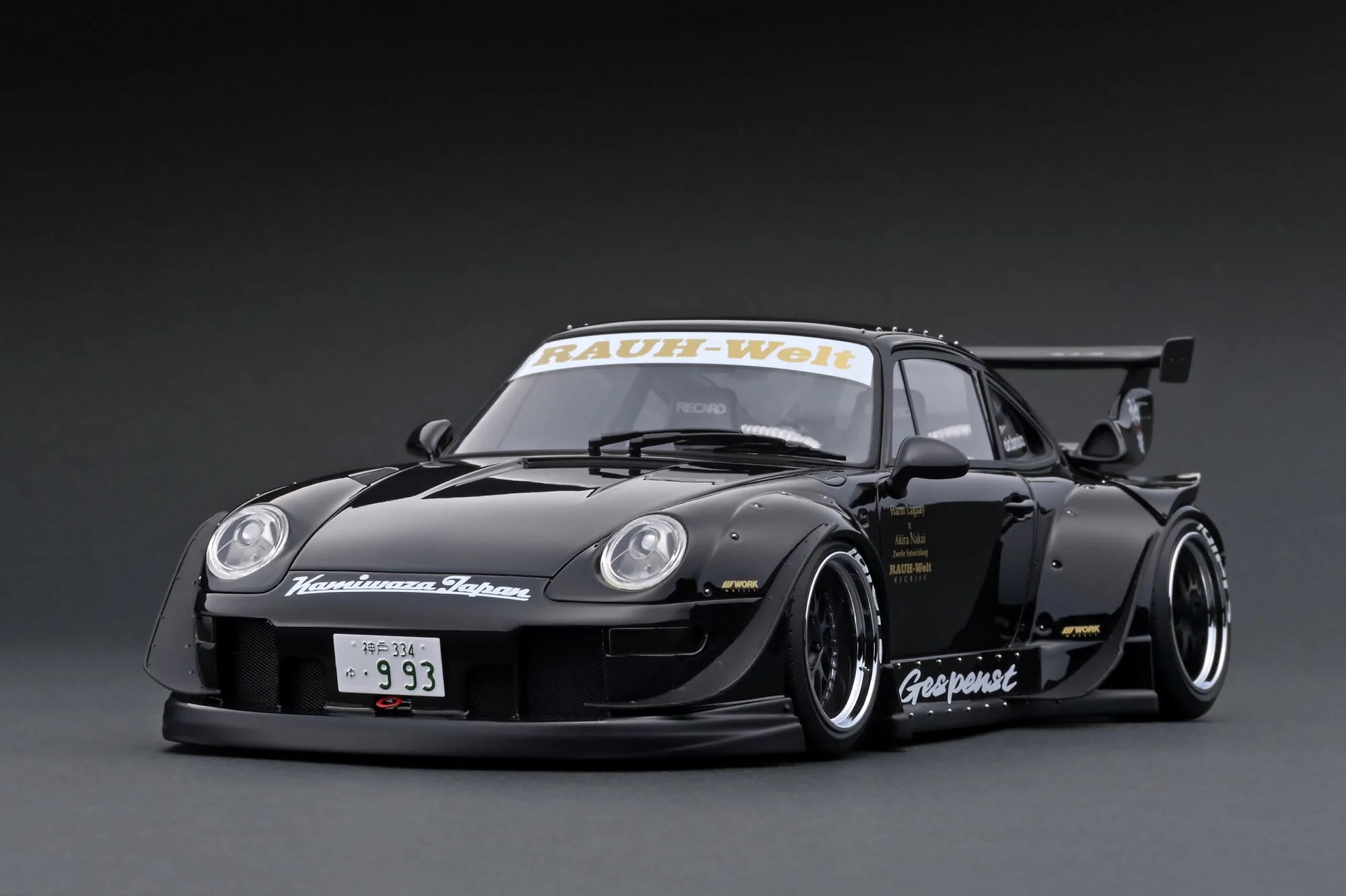 Ignition Model 1:18 Porsche 993 RWB in Black – Model Cars