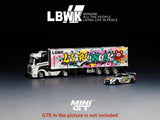 MINIGT 1:64 Mercedes-Benz Actros w/40 Ft Container "LBWK Kuma Graffiti" with Trailer