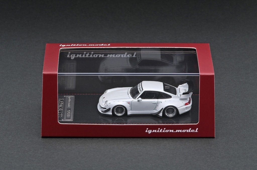 Modellino Auto SW 1:64 Porsche 911 RWB 993 #18 – Bianco, Pressofuso, Da Collezione