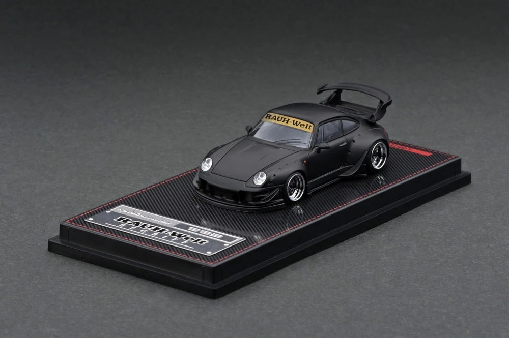 激安の 1:64 Model Ignition Porsche Black Matte in RWB 993 ミニカー