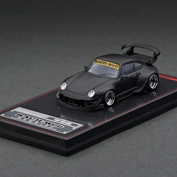 注目ショップ・ブランドのギフト 993 Porsche 1:64 Model Ignition RWB Black Matte in ミニカー
