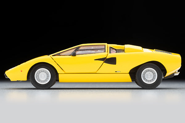 TomyTec 1:64 Lamborghini Countach LP400 in Yellow Fully Open Die-cast
