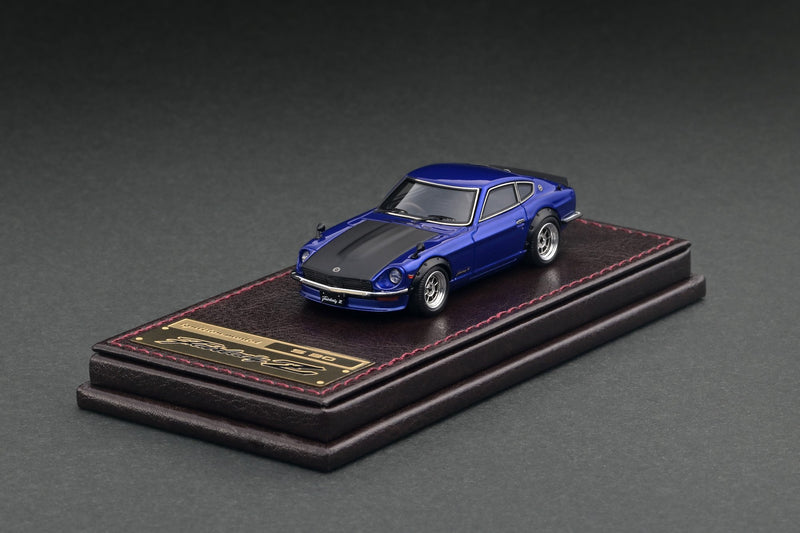 Ignition Model 1:64 Nissan Fairlady Z (S30) in Blue with Black Hood