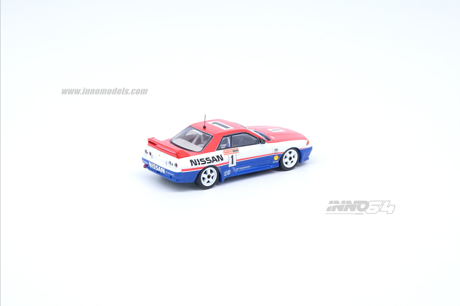 INNO Models 1:64 Nissan Skyline GT-R R32 #1 "NISSAN MOTORSPORT" Tooheys 1000 1991 Winner Jim Richards / Mark Skaife