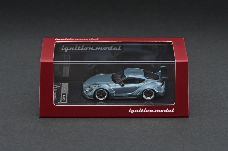 Ignition Model 1:64 Toyota GR Supra Pandem in Matte Blue Gray Metallic