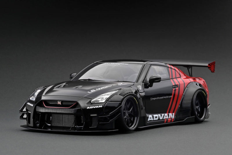 Ignition Model 1:18 Nissan Skyline GT-R R35 Type 2 Liberty Walk in Red/Black