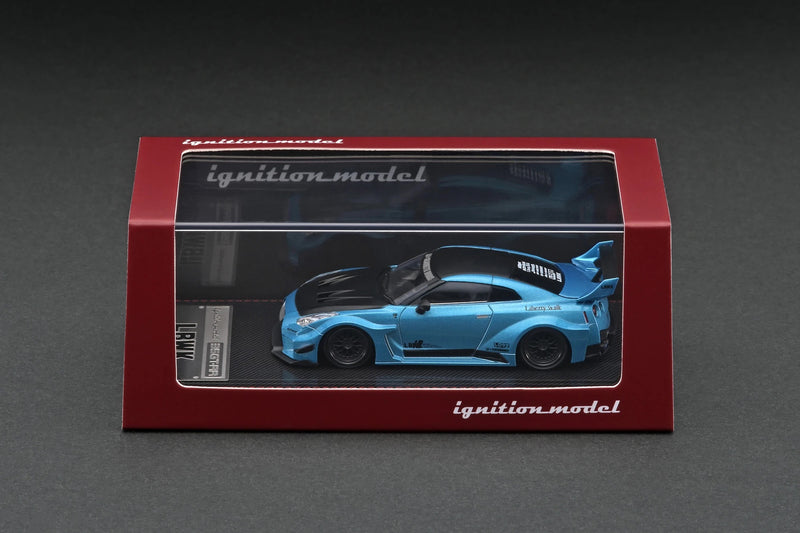 Ignition Model 1:64 Nissan Skyline 35GT-RR LB-Silhouette WORKS GT in Light Blue Metallic
