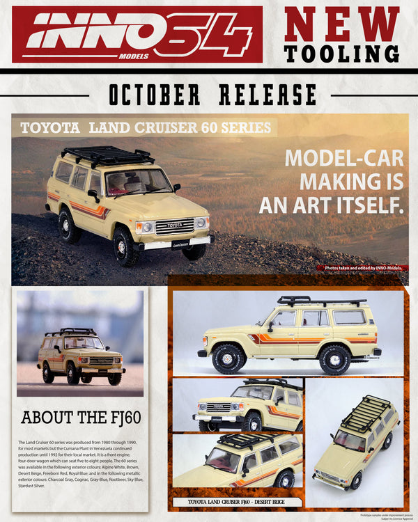 INNO Models 1:64 Toyota Landcruiser FJ60 in Desert Beige