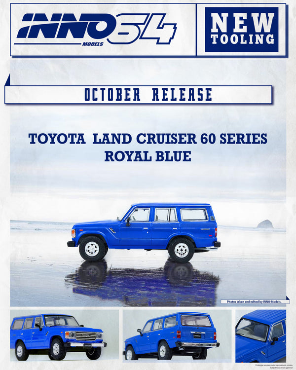 INNO Models 1:64 Toyota Landcruiser FJ60 in Royal Blue