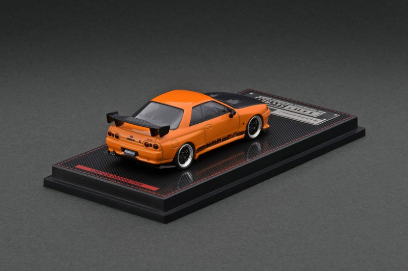 Ignition Model 1:64 Nissan Skyline Top Secret GT-R (VR32) in Yellow Orange Metallic