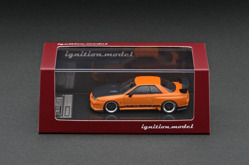 Ignition Model 1:64 Nissan Skyline Top Secret GT-R (VR32) in Yellow Orange Metallic