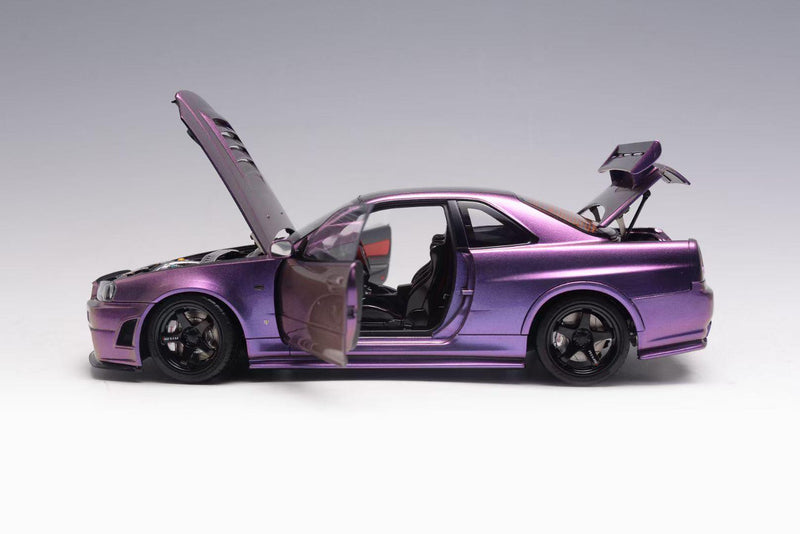 Motor Helix 1:18 Nissan Skyline GT-R (R34) Z-Tune in Midnight Purple