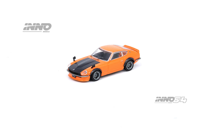 INNO64 1:64 Nissan Fairlady Z (S30) Orange with Carbon Bonnet