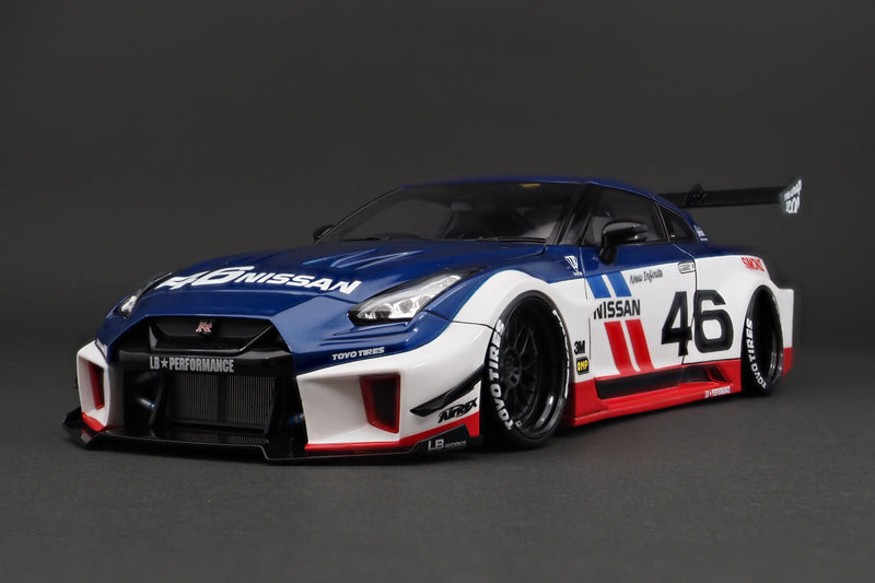 Ignition Model 1:43 Nissan GT-R GT 35GT-RR LB Works Silhouette in Red/White/Blue