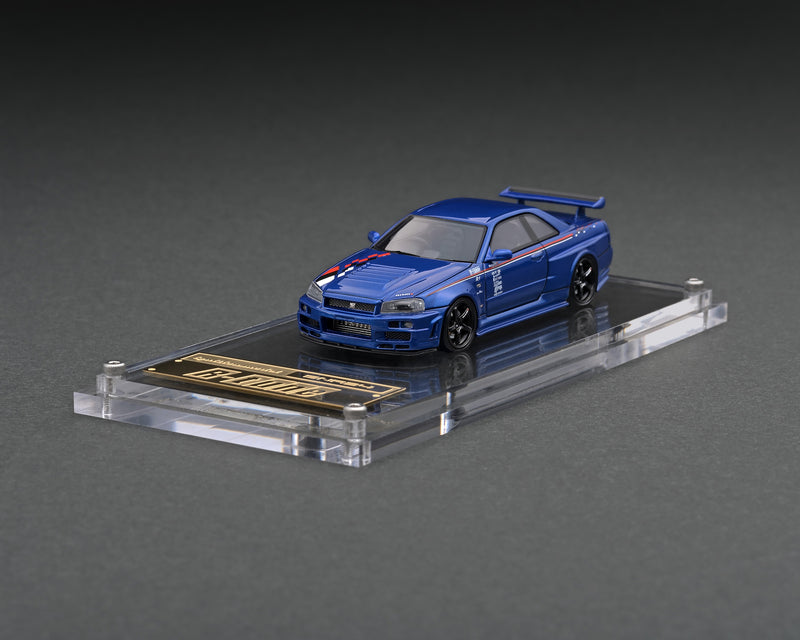 Ignition Model 1:64 Nissan Skyline GT-R (R34) R-Tune in Bayside Blue