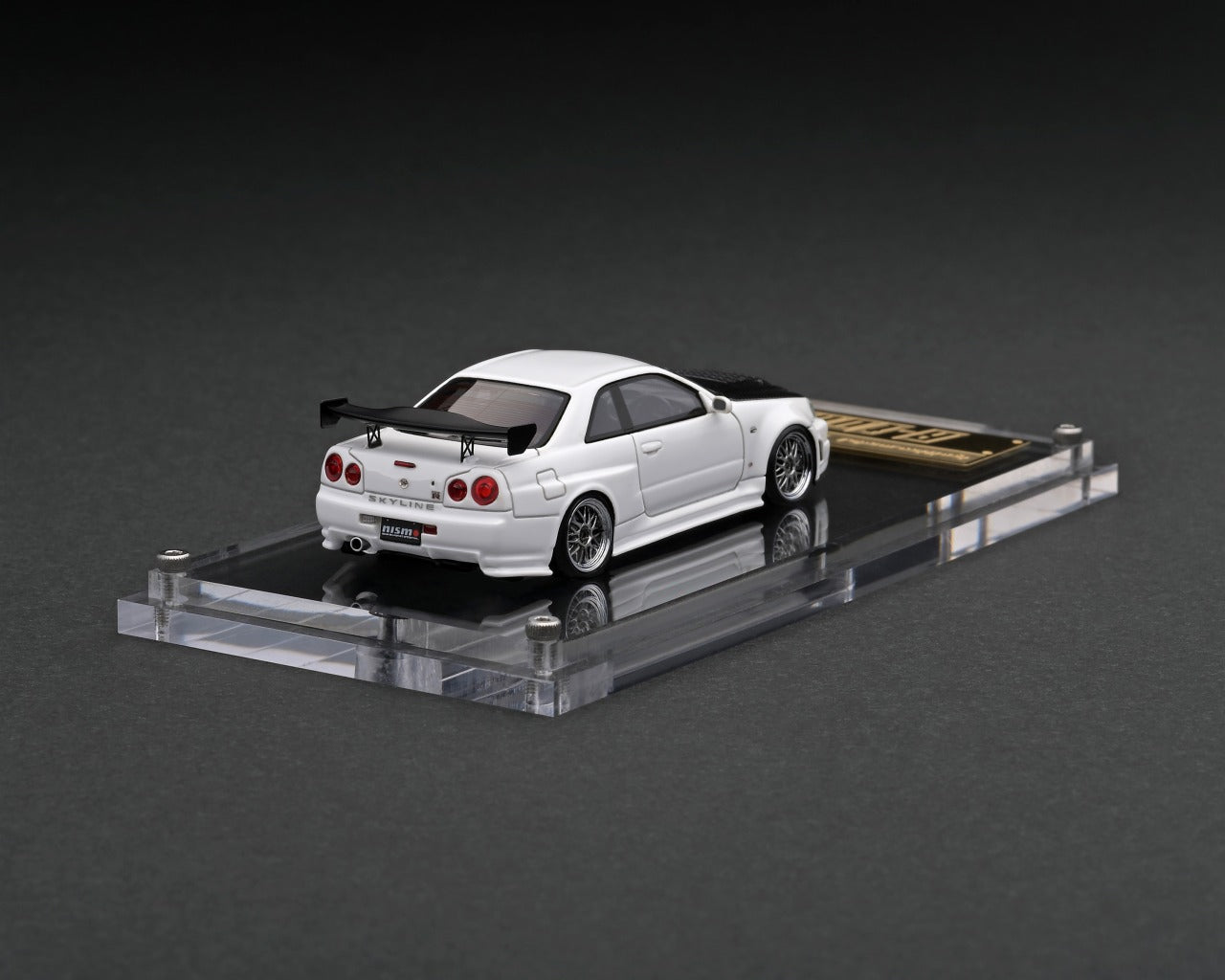 イグニッションモデル 1/64 日産 スカイライン GT-R マインズ R34白 Ignition Model 1:64 Nissan Skyline GT-R (R34) R-Tune in White
