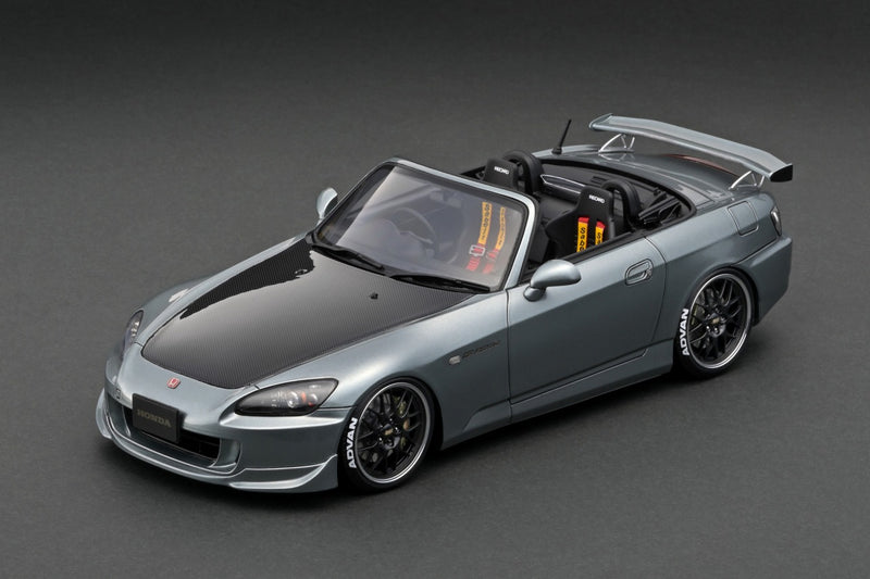 Ignition Model 1:18 Honda S2000 (AP2) in Dark Silver with Carbon Bonnet