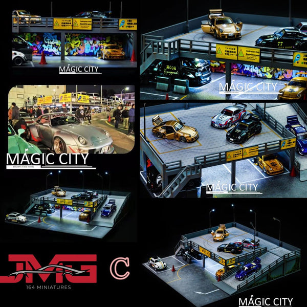 Magic City 1:64 Roppongi New Year Gathering Double Decker Parking Lot Diorama