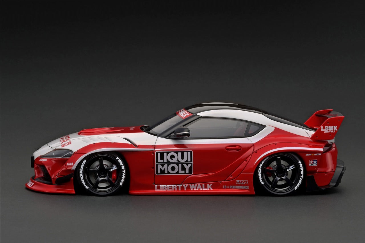 Ignition Model 1:18 Toyota GR Supra (A90) in White / Red – Model