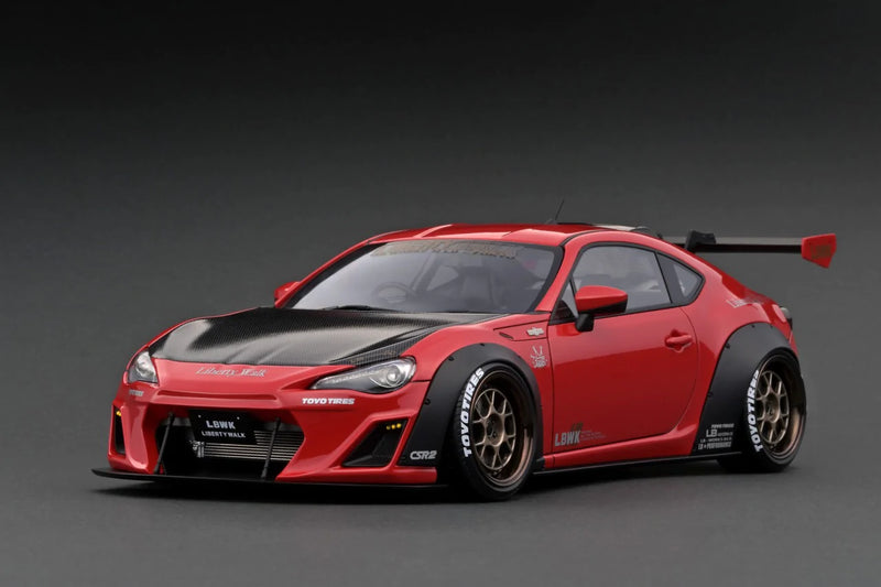 Ignition Model 1:18 Toyota 86 LBWK Full Complete V1 in Red Metallic
