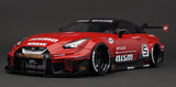 Ignition Model 1:18 Nissan GT-R GT 35GT-RR LB Works Silhouette in Red and Black