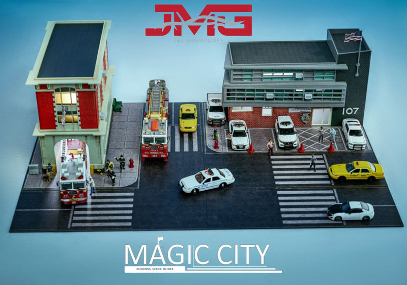 Magic City 1:64 American Street View FDNY Station Diorama