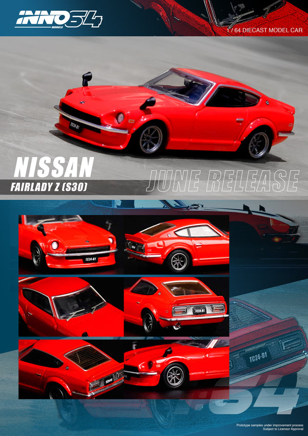 INNO64 1:64 Nissan Fairlady Z (S30) in Red