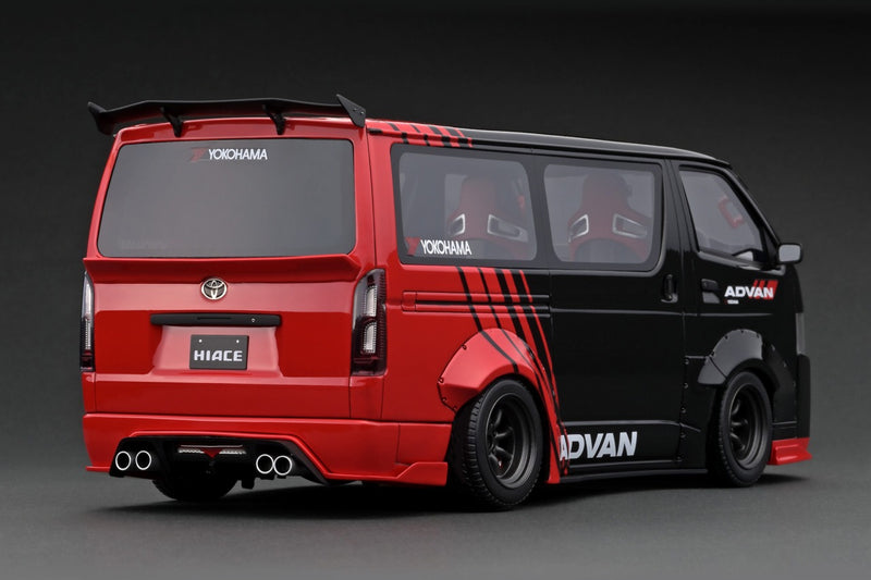 Ignition Model 1:18 Toyota Hiace T-S-D Works in Red & Black