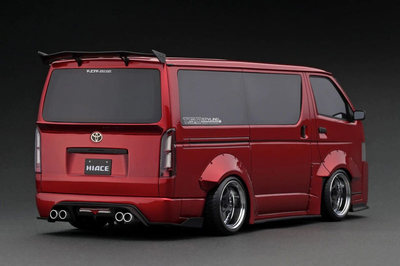 Ignition Model 1:18 T.S.D. Works Toyota HiACE in Red Metallic
