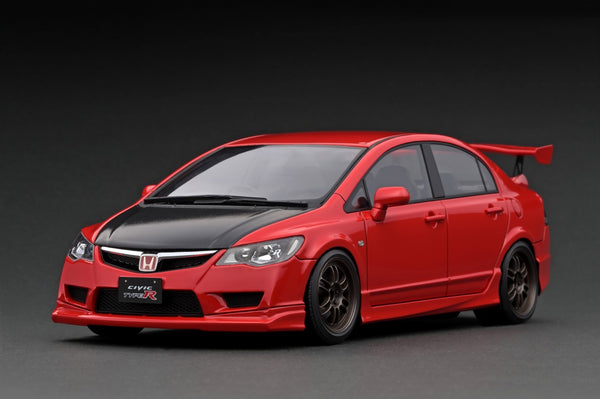 Ignition Model 1:18 Honda Civic Type-R (FD2) in Red with Carbon Bonnet