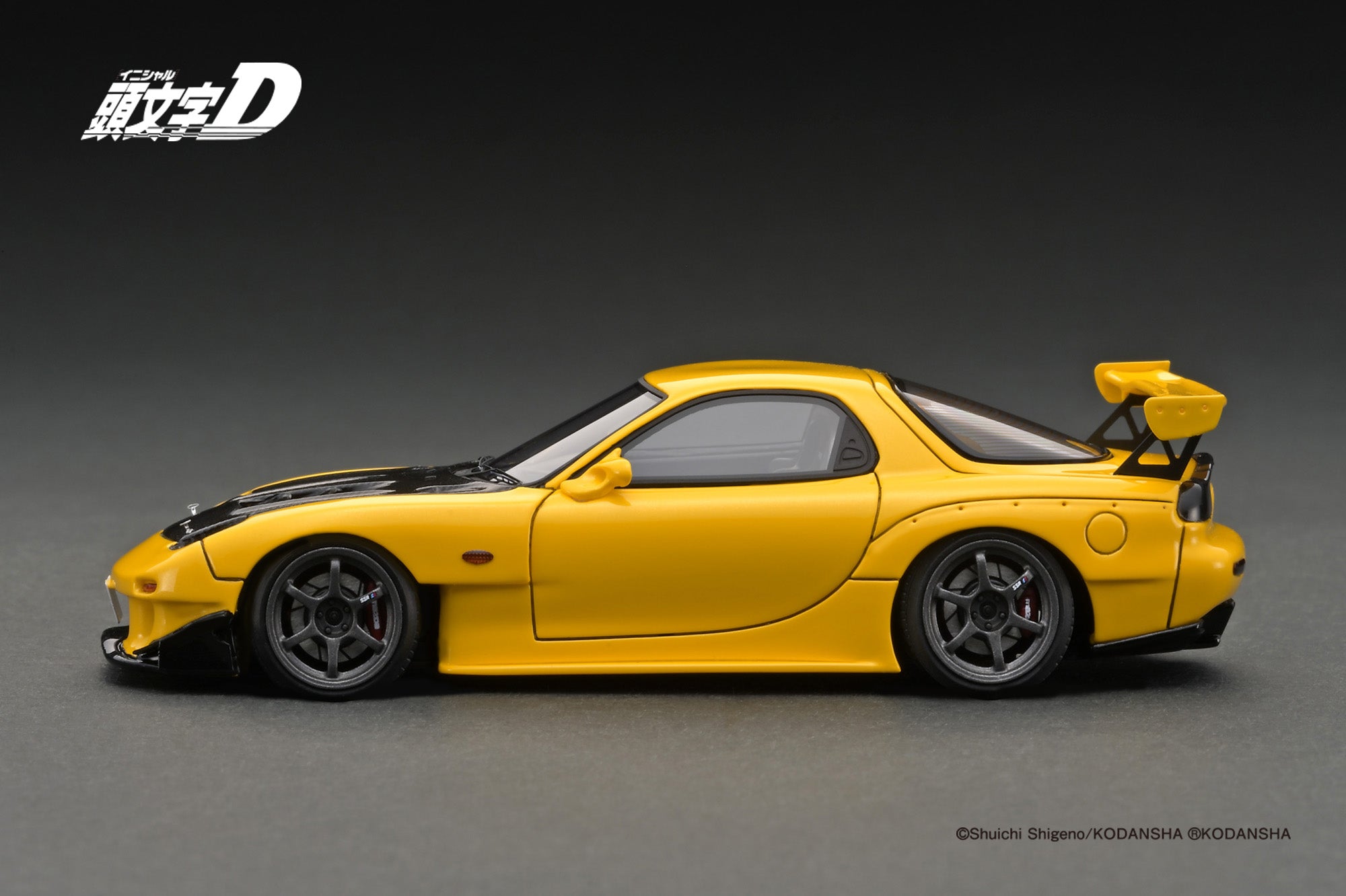 Ignition Model 1:43 Mazda RX-7 (FD3S) Initial D in Yellow with Mr