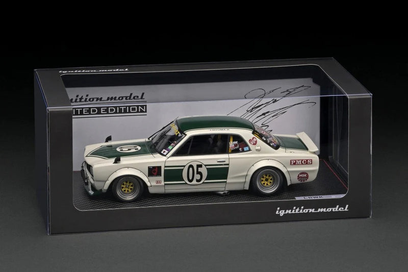 Ignition Model 1:18 Hakosuka 2Door LB-WORKS White / Green