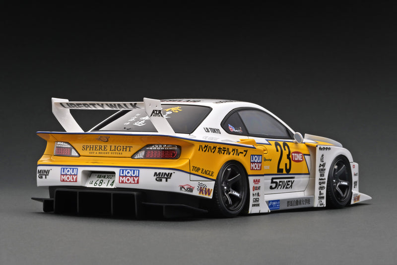 Ignition Model 1:18 Nissan Silvia (S15) LBWK Super Silhouette in White / Yellow