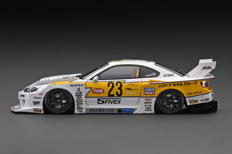 Ignition Model 1:18 Nissan Silvia (S15) LBWK Super Silhouette in White / Yellow
