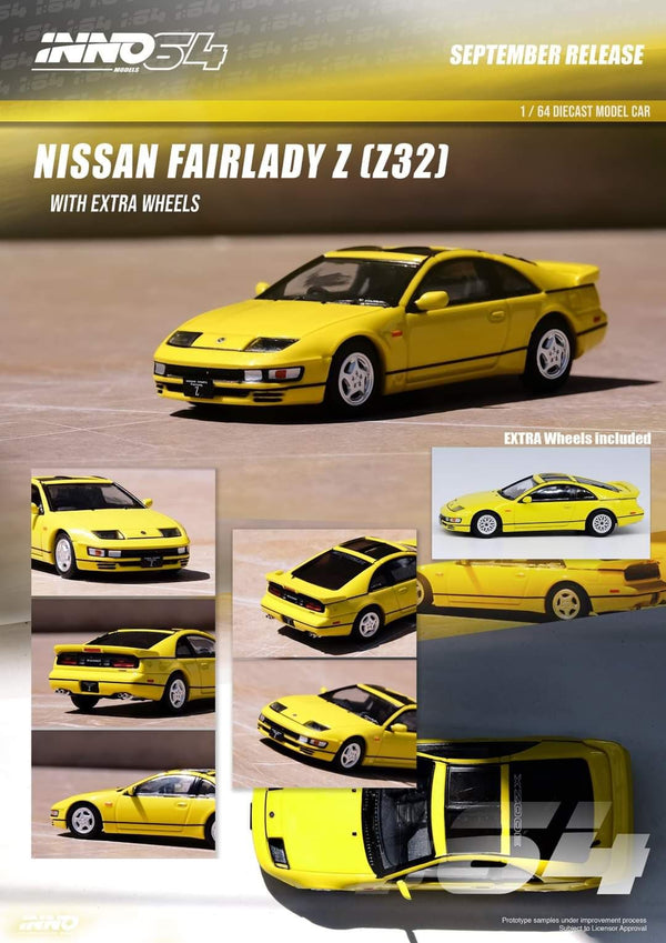 INNO64 1:64 Nissan Fairlady Z (Z32) in Yellow Pearl Glow